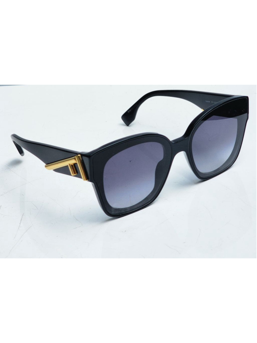 FENDI FIRST FE400981 Black & Gold Gradient Eye Sunglasses 63 mm #28